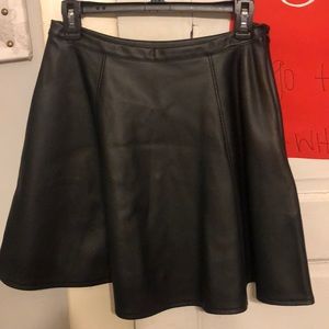 Leather A-like skater style skirt